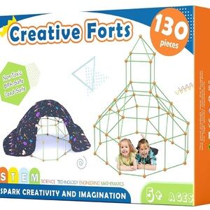 130-Piece Building Set — Green and Orange
